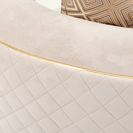 Ariana Gold Loveseat Beige Gold from Michael Amini - Luna Furniture