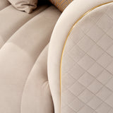 Ariana Gold Loveseat Beige Gold from Michael Amini - Luna Furniture