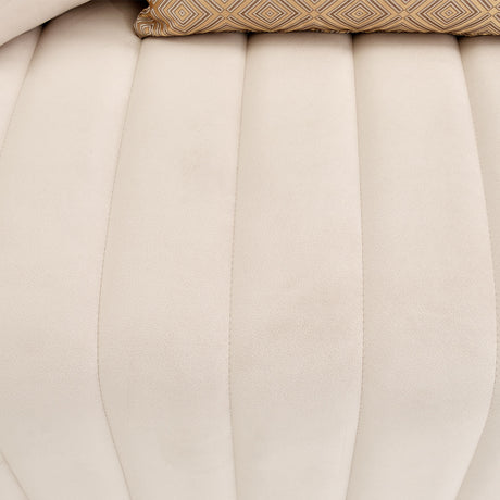 Ariana Gold Loveseat Beige Gold from Michael Amini - Luna Furniture