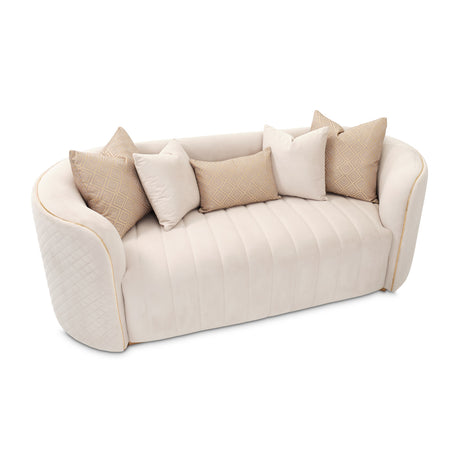 Ariana Gold Loveseat Beige Gold from Michael Amini - Luna Furniture