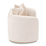 Ariana Gold Loveseat Beige Gold from Michael Amini - Luna Furniture