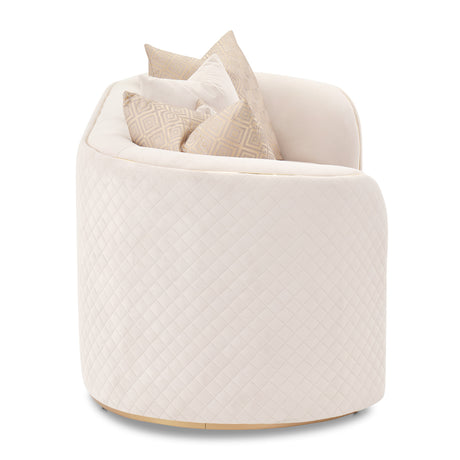 Ariana Gold Loveseat Beige Gold from Michael Amini - Luna Furniture