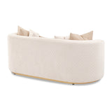 Ariana Gold Loveseat Beige Gold from Michael Amini - Luna Furniture