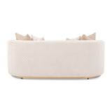 Ariana Gold Loveseat Beige Gold from Michael Amini - Luna Furniture