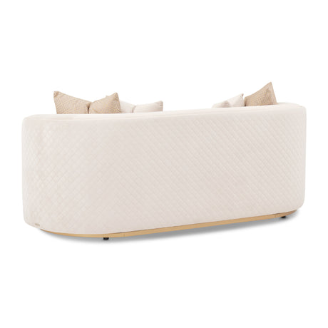 Ariana Gold Loveseat Beige Gold from Michael Amini - Luna Furniture