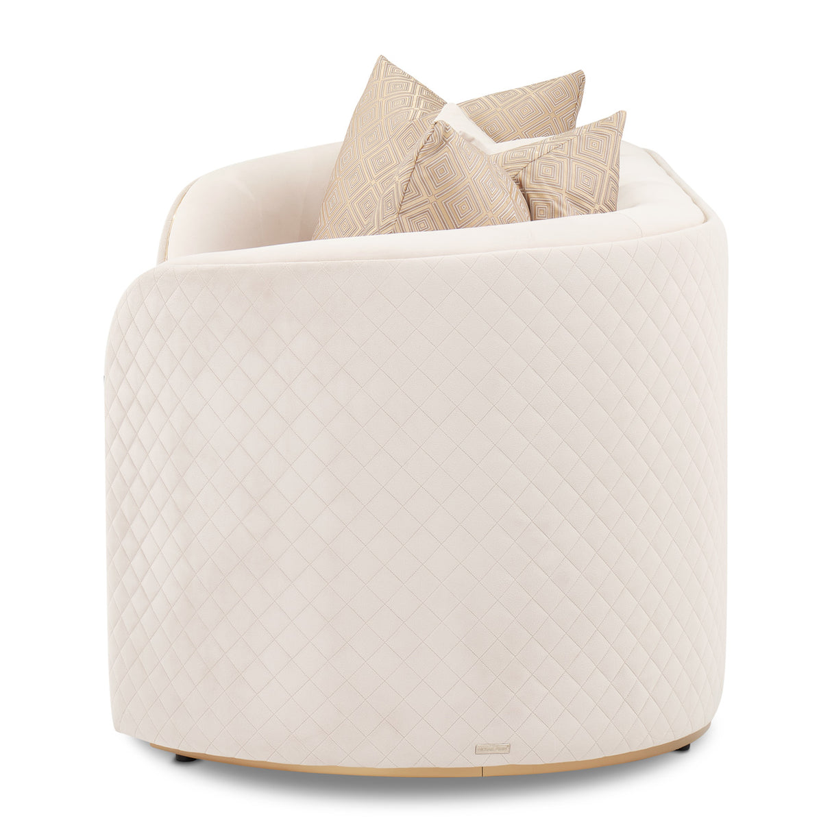 Ariana Gold Loveseat Beige Gold from Michael Amini - Luna Furniture