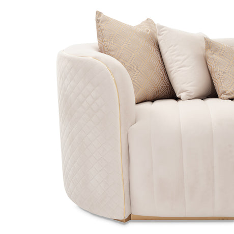Ariana Gold Loveseat Beige Gold from Michael Amini - Luna Furniture