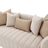 Ariana Gold Loveseat Beige Gold from Michael Amini - Luna Furniture