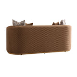 Ariana Gold Loveseat Caramel Gold from Michael Amini - Luna Furniture