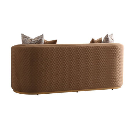 Ariana Gold Loveseat Caramel Gold from Michael Amini - Luna Furniture