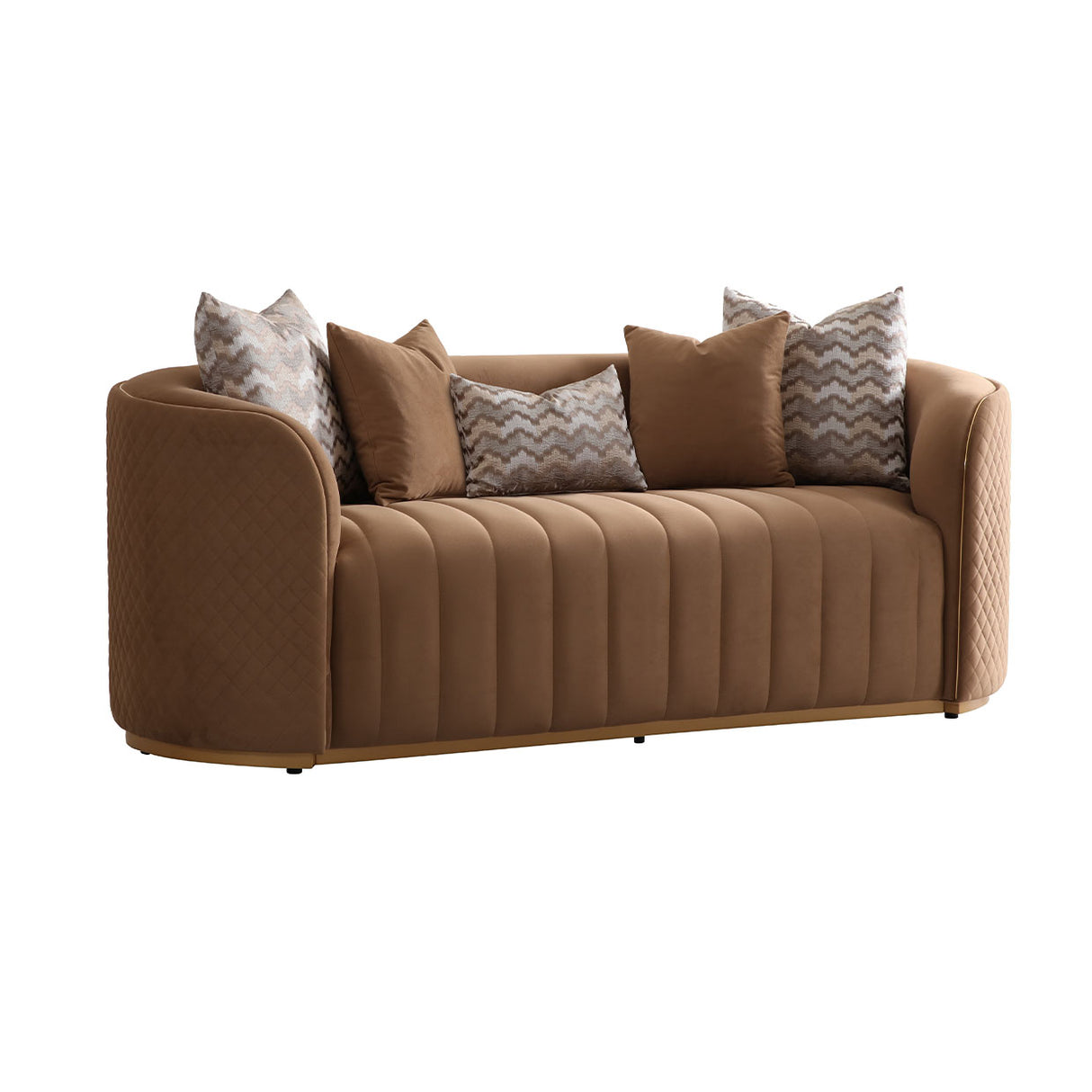 Ariana Gold Loveseat Caramel Gold from Michael Amini - Luna Furniture