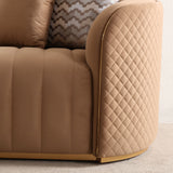 Ariana Gold Loveseat Caramel Gold from Michael Amini - Luna Furniture