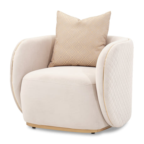 Ariana Gold Chair Beige Gold from Michael Amini - Luna Furniture