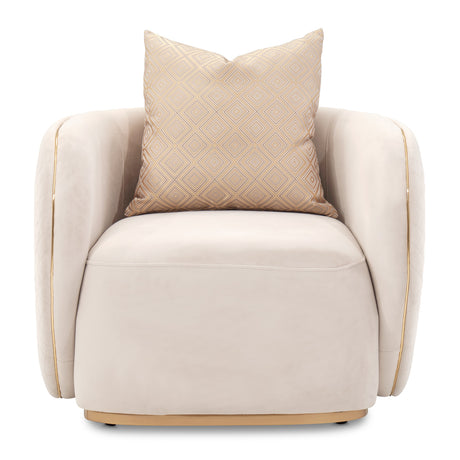 Ariana Gold Chair Beige Gold from Michael Amini - Luna Furniture
