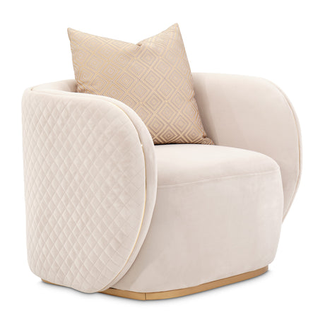 Ariana Gold Chair Beige Gold from Michael Amini - Luna Furniture