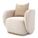 Ariana Gold Chair Beige Gold from Michael Amini - Luna Furniture
