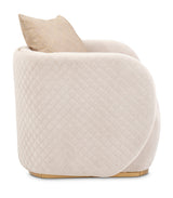 Ariana Gold Chair Beige Gold from Michael Amini - Luna Furniture