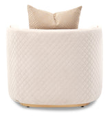 Ariana Gold Chair Beige Gold from Michael Amini - Luna Furniture