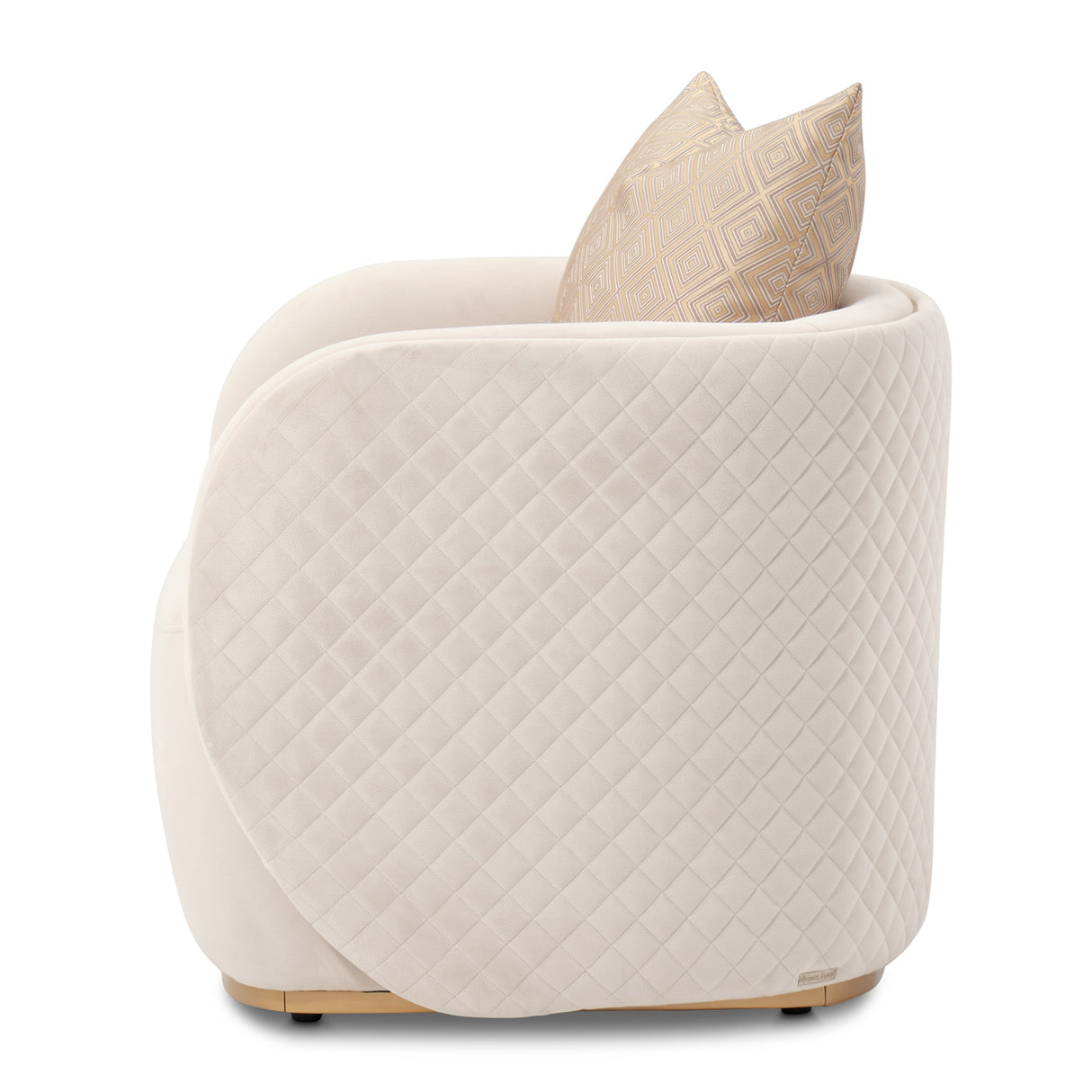 Ariana Gold Chair Beige Gold from Michael Amini - Luna Furniture