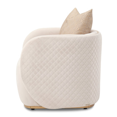 Ariana Gold Chair Beige Gold from Michael Amini - Luna Furniture