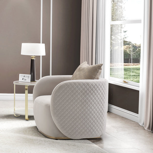 Ariana Gold Chair Beige Gold