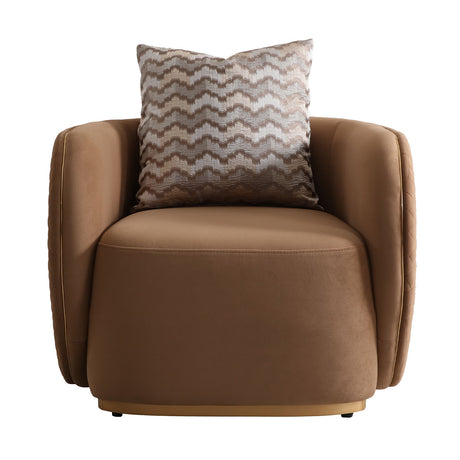 Ariana Gold Chair Caramel Gold from Michael Amini - Luna Furniture