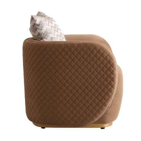 Ariana Gold Chair Caramel Gold from Michael Amini - Luna Furniture