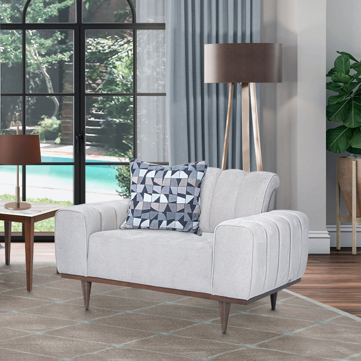 Balboa Warm Walnut Chair And A Half Warm Walnut from Michael Amini - Luna Furniture