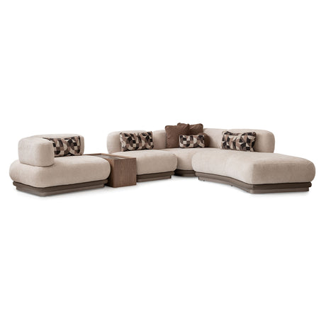 Bristol Point Saddle Brown 5pc Sectional Saddle Brown from Michael Amini - Luna Furniture