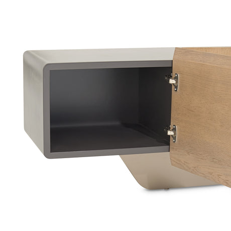 Bristol Point Saddle Brown Media Cabinet from Michael Amini - Luna Furniture