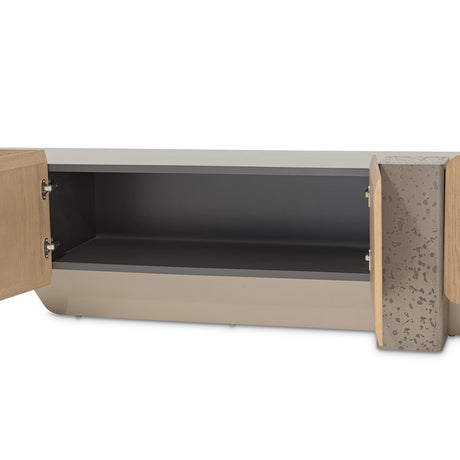 Bristol Point Saddle Brown Media Cabinet from Michael Amini - Luna Furniture
