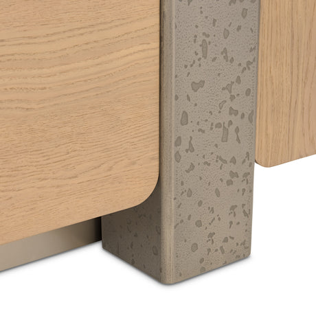 Bristol Point Saddle Brown Media Cabinet from Michael Amini - Luna Furniture