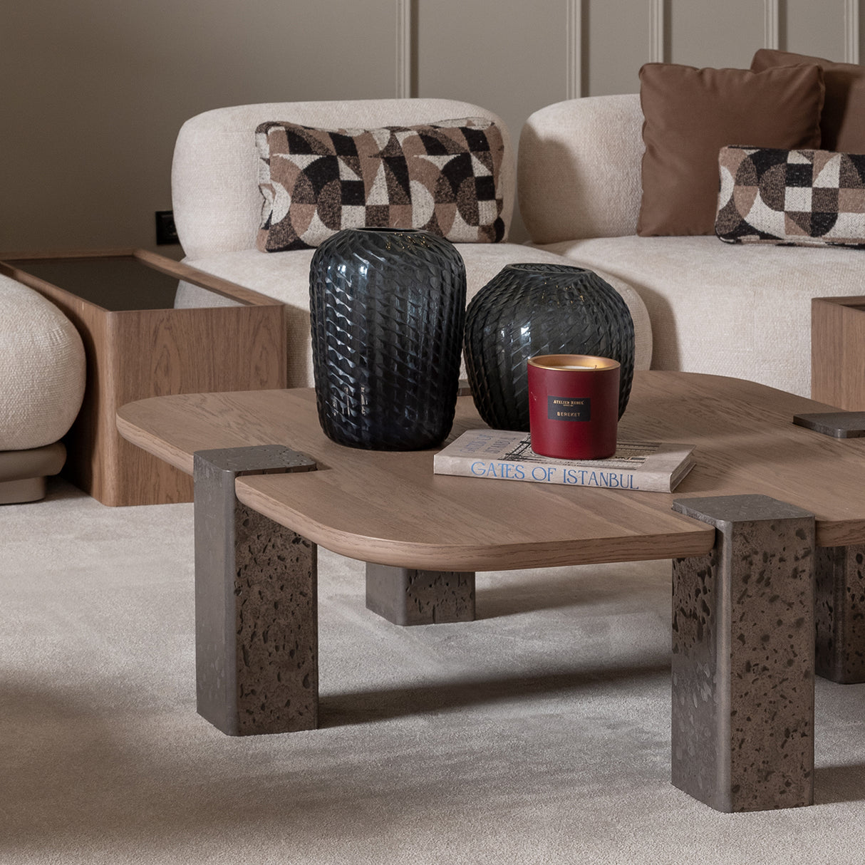 Bristol Point Saddle Brown Cocktail Table Large Saddle Brown from Michael Amini - Luna Furniture