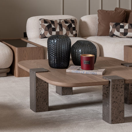 Bristol Point Saddle Brown Cocktail Table Large Saddle Brown from Michael Amini - Luna Furniture