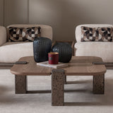 Bristol Point Saddle Brown Cocktail Table Large Saddle Brown from Michael Amini - Luna Furniture