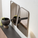 Bristol Point Saddle Brown Wall Mirror from Michael Amini - Luna Furniture