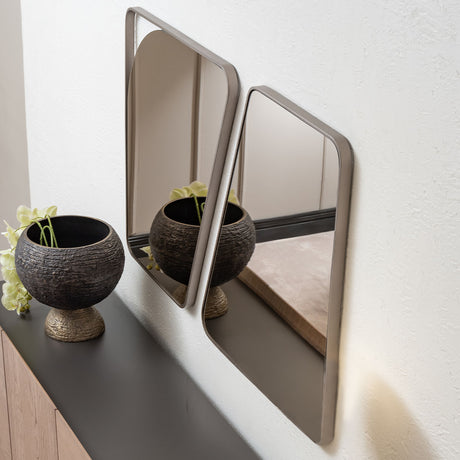 Bristol Point Saddle Brown Wall Mirror from Michael Amini - Luna Furniture