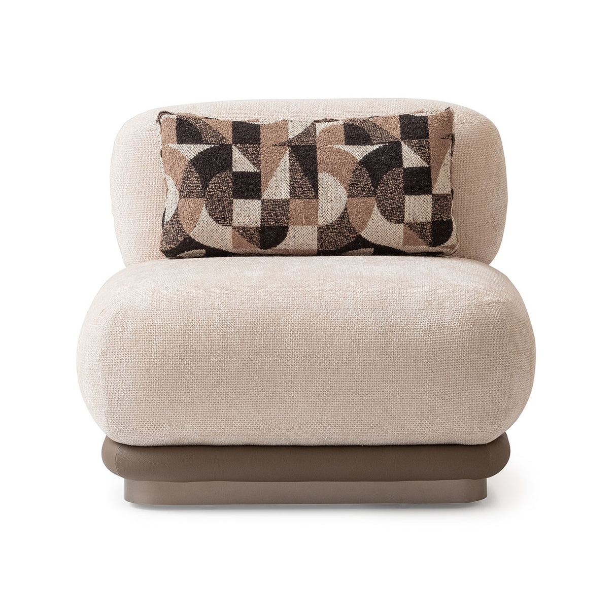 Bristol Point Saddle Brown Armless Chair Saddle Brown from Michael Amini - Luna Furniture