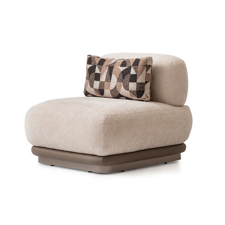 Bristol Point Saddle Brown Armless Chair Saddle Brown from Michael Amini - Luna Furniture