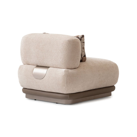 Bristol Point Saddle Brown Armless Chair Saddle Brown from Michael Amini - Luna Furniture