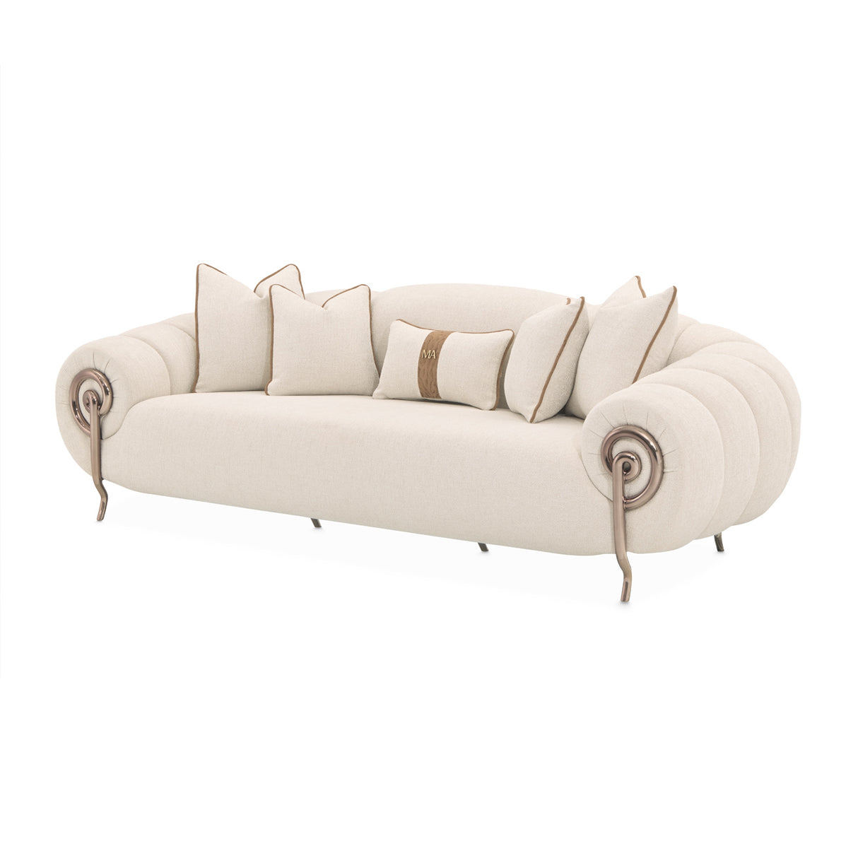 Cloche Dark Bronz Mansion Sofa Latte Dark Bronze from Michael Amini - Luna Furniture