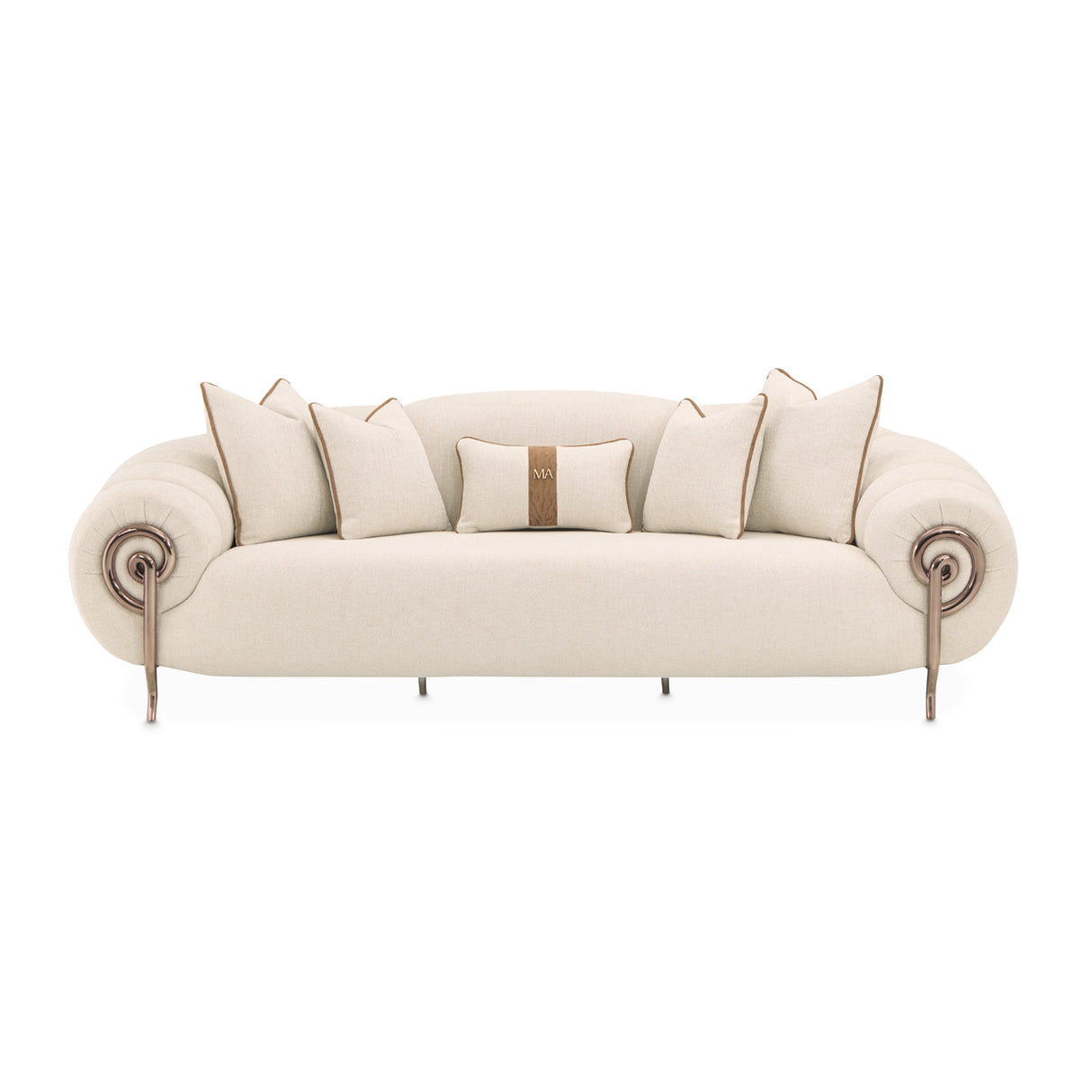 Cloche Dark Bronz Mansion Sofa Latte Dark Bronze from Michael Amini - Luna Furniture