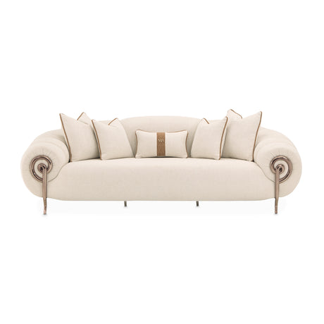 Cloche Beige/Dark Bronz Mansion Sofa Latte Dark Bronze from Michael Amini - Luna Furniture