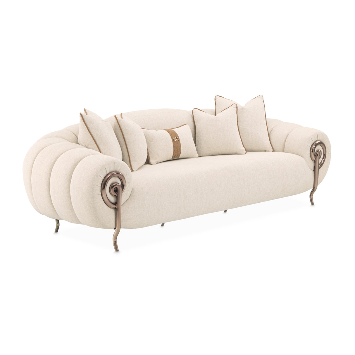 Cloche Dark Bronz Mansion Sofa Latte Dark Bronze from Michael Amini - Luna Furniture