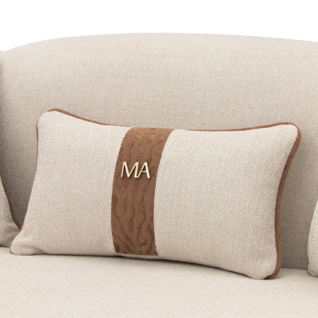 Cloche Beige/Dark Bronz Mansion Sofa Latte Dark Bronze from Michael Amini - Luna Furniture