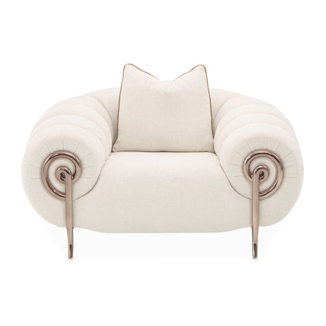 Cloche Beige/Dark Bronz Matching Chair from Michael Amini - Luna Furniture