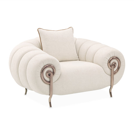 Cloche Beige/Dark Bronz Matching Chair from Michael Amini - Luna Furniture