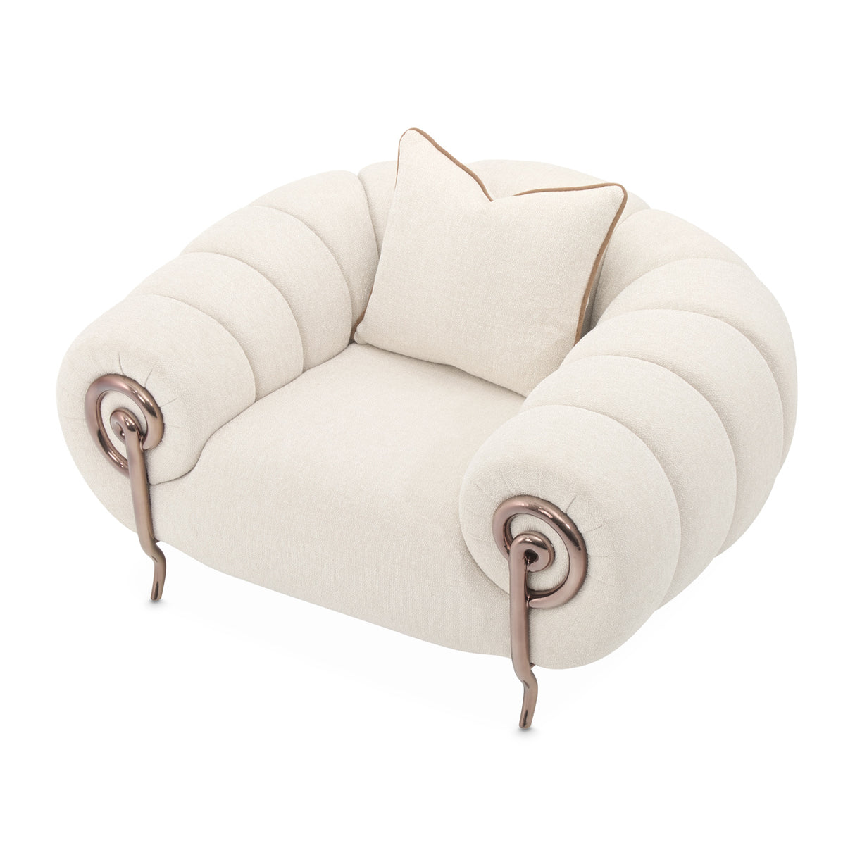 Cloche Dark Bronz Matching Chair Dark Bronze from Michael Amini - Luna Furniture