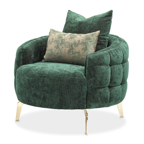 Celine Gold Chair Emerald Gold from Michael Amini - Luna Furniture