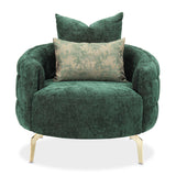 Celine Gold Chair Emerald Gold from Michael Amini - Luna Furniture